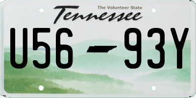 TN license plate U5693Y
