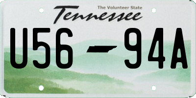 TN license plate U5694A