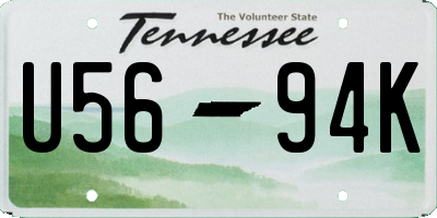 TN license plate U5694K