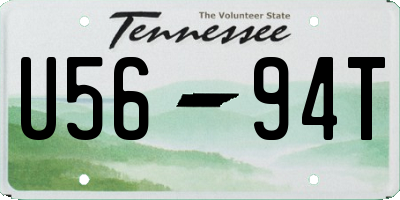 TN license plate U5694T