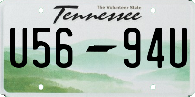 TN license plate U5694U