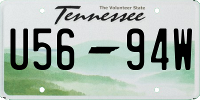 TN license plate U5694W