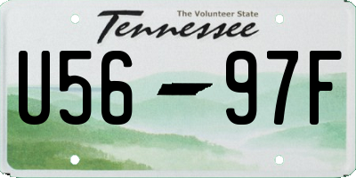 TN license plate U5697F