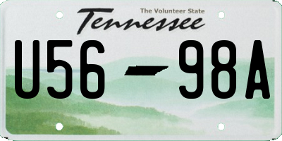 TN license plate U5698A