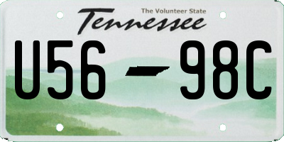 TN license plate U5698C