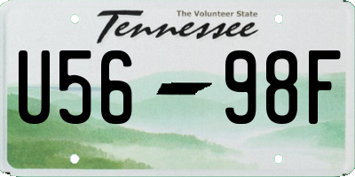TN license plate U5698F