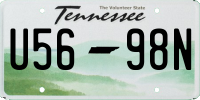 TN license plate U5698N