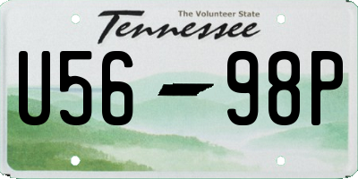 TN license plate U5698P