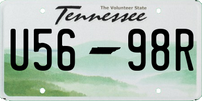 TN license plate U5698R