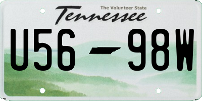 TN license plate U5698W