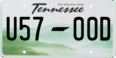 TN license plate U5700D