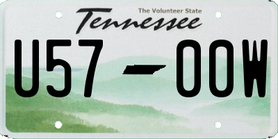 TN license plate U5700W