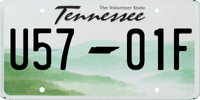 TN license plate U5701F