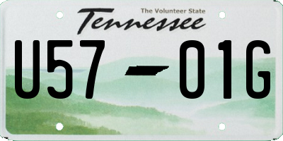 TN license plate U5701G