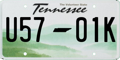 TN license plate U5701K