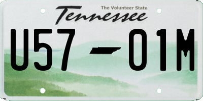 TN license plate U5701M
