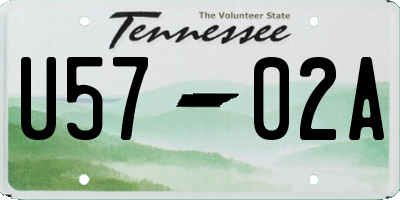 TN license plate U5702A