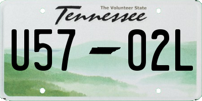 TN license plate U5702L