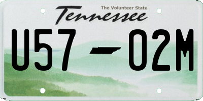 TN license plate U5702M