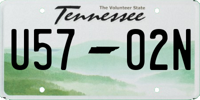 TN license plate U5702N