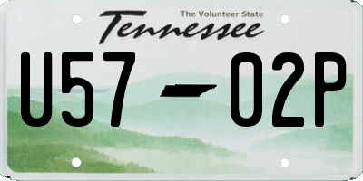 TN license plate U5702P