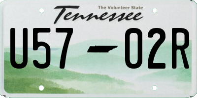 TN license plate U5702R