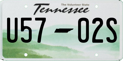 TN license plate U5702S