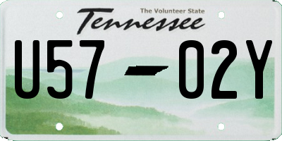 TN license plate U5702Y