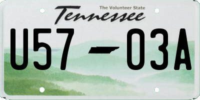 TN license plate U5703A