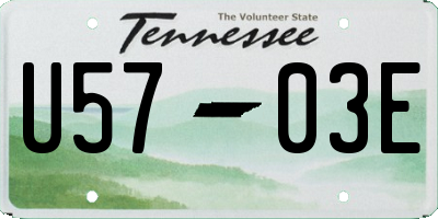 TN license plate U5703E