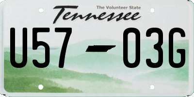 TN license plate U5703G