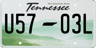 TN license plate U5703L