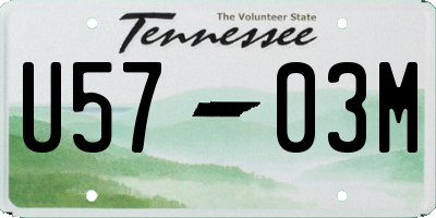 TN license plate U5703M