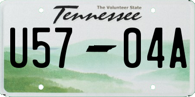TN license plate U5704A