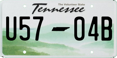 TN license plate U5704B
