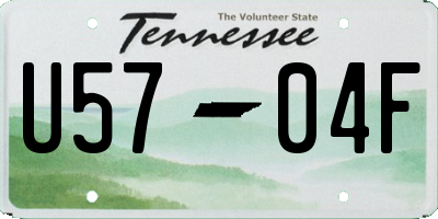TN license plate U5704F