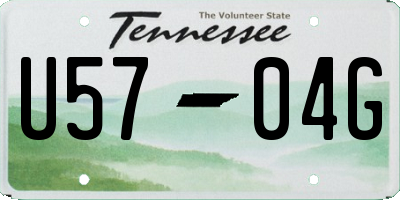 TN license plate U5704G