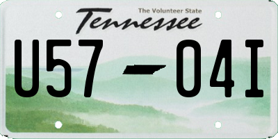 TN license plate U5704I