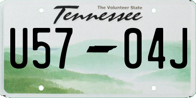 TN license plate U5704J