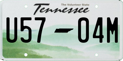 TN license plate U5704M