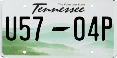 TN license plate U5704P