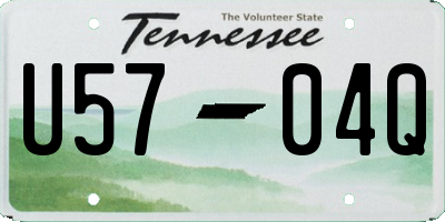 TN license plate U5704Q