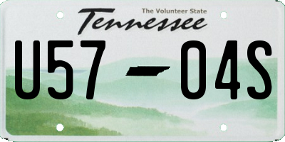 TN license plate U5704S