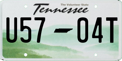 TN license plate U5704T