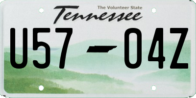 TN license plate U5704Z