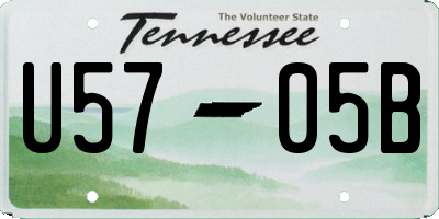 TN license plate U5705B