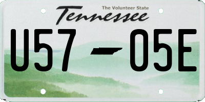 TN license plate U5705E
