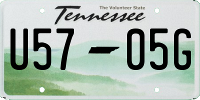 TN license plate U5705G