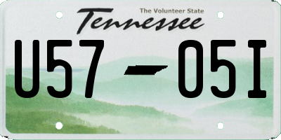 TN license plate U5705I