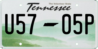TN license plate U5705P